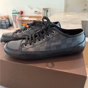 Louis Vuitton Black Leather Sneakers